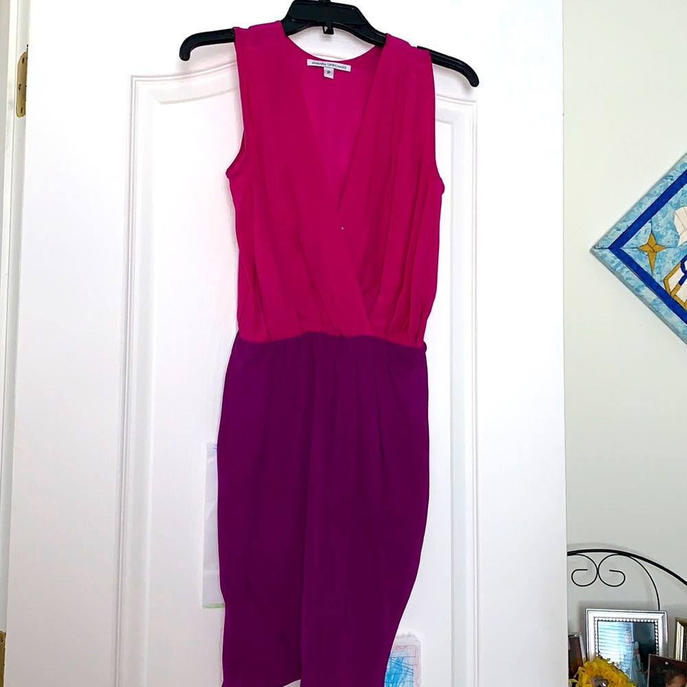 Amanda Uprichard pink and purple dress